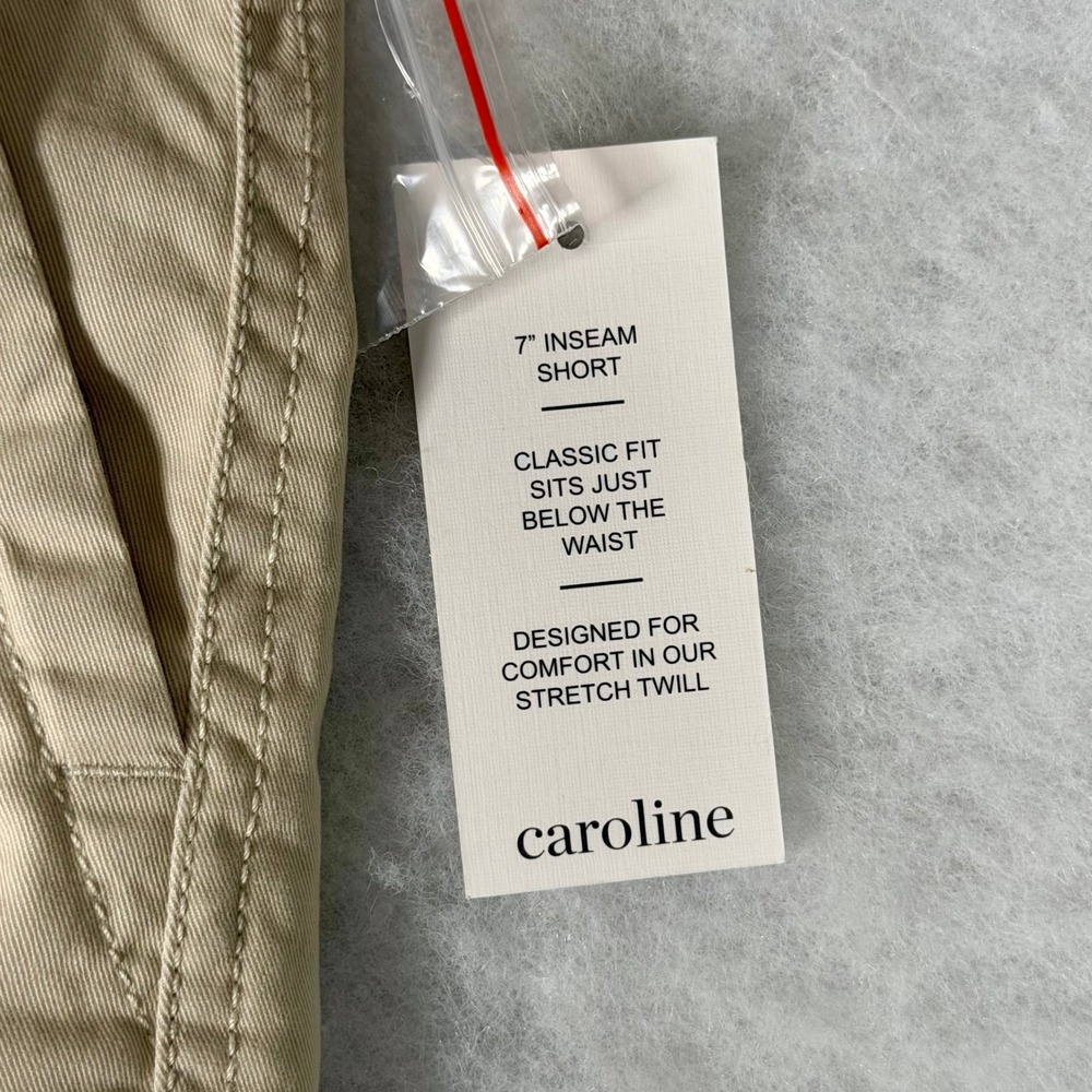 Crown & Ivy Caroline Shorts Womens 10 Pebble Beige 7 Inch Inseam Classic Fit NWT - Picture 5 of 7